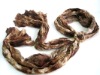 new hot selling fashion spring silk flower scarf necklace