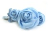 Wholesale Barrette Hair Clip Silk Alloy Flower Blue