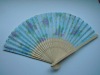 Wholesale Flower Chinese silk bamboo fan