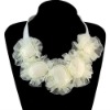 Wholesale Fashion handmade silk cloth flower Necklace