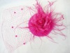 Wholesale silk flower fascinator hair accessory with hair clips