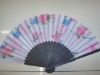 Wholesale Mix Flower printing Silk ladies hand fan