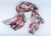 Wholesale 100% silk flower printed fashion lady scarf 2011-2012