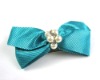 Wholesale New Barrette Hair Clip Silk Alloy Flower Blue