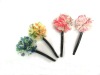 Wholesale colored silk flower hair clip