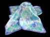 refreshing light flower pure silk headwear