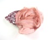 Wholesale New Ponytail Holder Silk Elastic Acryl Bead Flower Grey