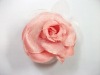 Wholesale red handmade artificial brooch silk flower