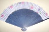 Mix Flower printing Ladies bamboo silk hand fan