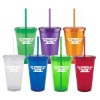 Wholesale doublewall acrylic straw cup