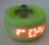Wholesale silicone Flashing LED digital watches