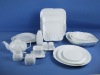 Wholesale White magnesium fine porcelain dinner set