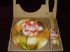 Wholesale dinner porcelain cake plates with scoop set