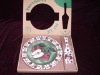 dinner porcelain cake plates with scoop set