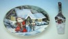 dinner porcelain cake plates with scoop set