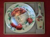 Wholesale dinner porcelain cake plates with scoop set