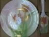 Wholesale dinner porcelain cake plate with scoop set
