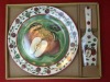 Wholesale dinner porcelain cake plate with scoop set