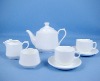 White magnesium porcelain tea set
