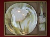 Wholesale dinner porcelain cake plate with scoop set
