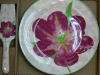 Wholesale dinner porcelain cake plates with scoop set
