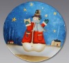 Wholesale Christmas dinner ceramic bread cake plate