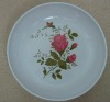 Wholesale 6" round melamine plate with rose design