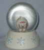 polyrsin christmas white bear waterball decoration