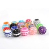 Wholesale Mixed Color !! 2012 Newest Resin Strips Ball Beads for Christmas gift!! Toppest!!