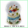 100# Nice Christmas Snow Globe With Music