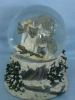 Wholesale 100mm Polyresin Wolf Water Globe
