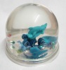 Wholesale acrylic fish dolphin snow globe