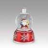 Resin musical christmas snow globe