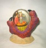Wholesale Polyresin Paw With Figurines Water Globe Decoration