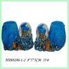 Wholesale Brush holder resin craft with glass ball