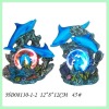 Wholesale Resin craft with glass ball and dolhpin