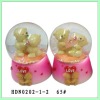 Purple base water ball with two bears lovers inside