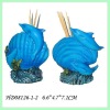Resin craft brush pot with dolhpin