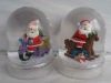 resin santa acrylic snow globe