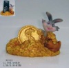 polyresin rabbit mobile holder,phone holder