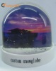 Sunset Scenery/Dusk Waterscape Photo Snow Globe