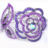 Fashion jewelry zinc alloy rhinestone flower costume jewelry bangle