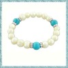 Wholesale fashion jewelry white freshwater nature chunky pearl costume bracelet