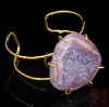 Wholesale unique stone cuff bracelet handmade costume stone bangles bracelets jewelry
