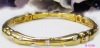 Wholesale 2011 most popular fashion costum jewelry clear crystal studded alloy gold plated bangle jewelry designs