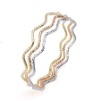 Fashion tri gold plate costume bangles jewelry 110716-02(52mm)