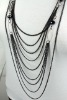 Shiny beads sweater necklace pendant costume jewelry