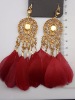 Wholesale fashion feather costume jewelry earring