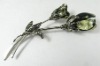 Wholesale jewelry,flower shape alloy enamel rhinestones costume brooch