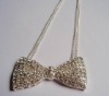Wholesale costume jewelry fashion rhinestones alloy bow necklace